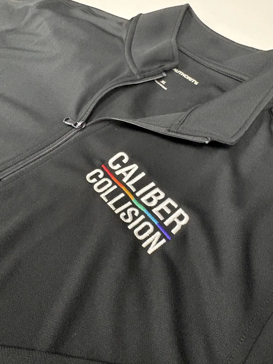 Embroidered outerwear with premium stitched branding