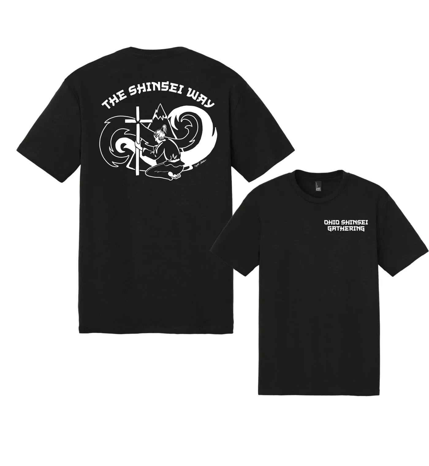 Digital garment mockup showing logo placement on a polo shirt